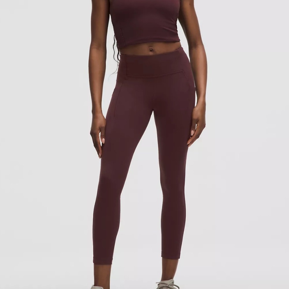 Lululemon Leggings Swift Speed Plum Burgundy Size 6